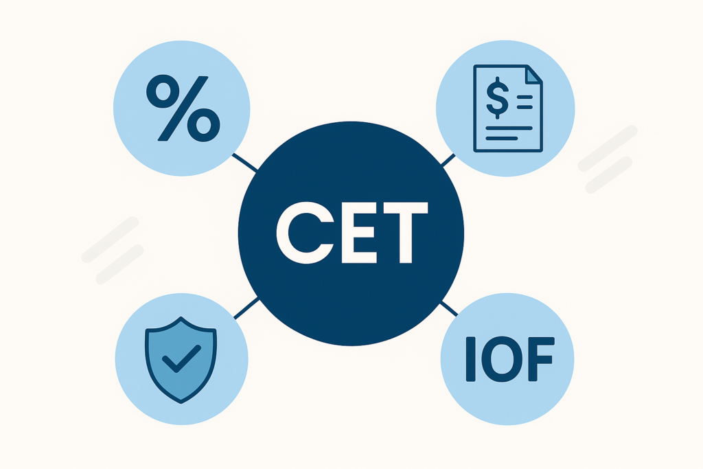 Ilustração do conceito de CET