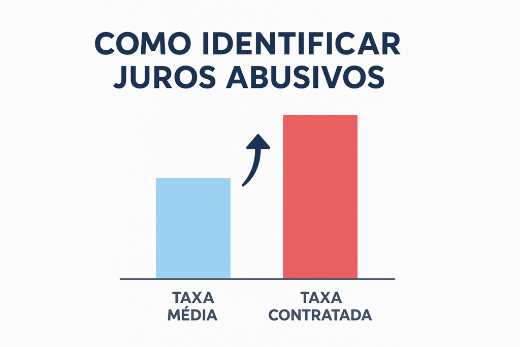 Gráfico comparando taxa média e taxa contratada
